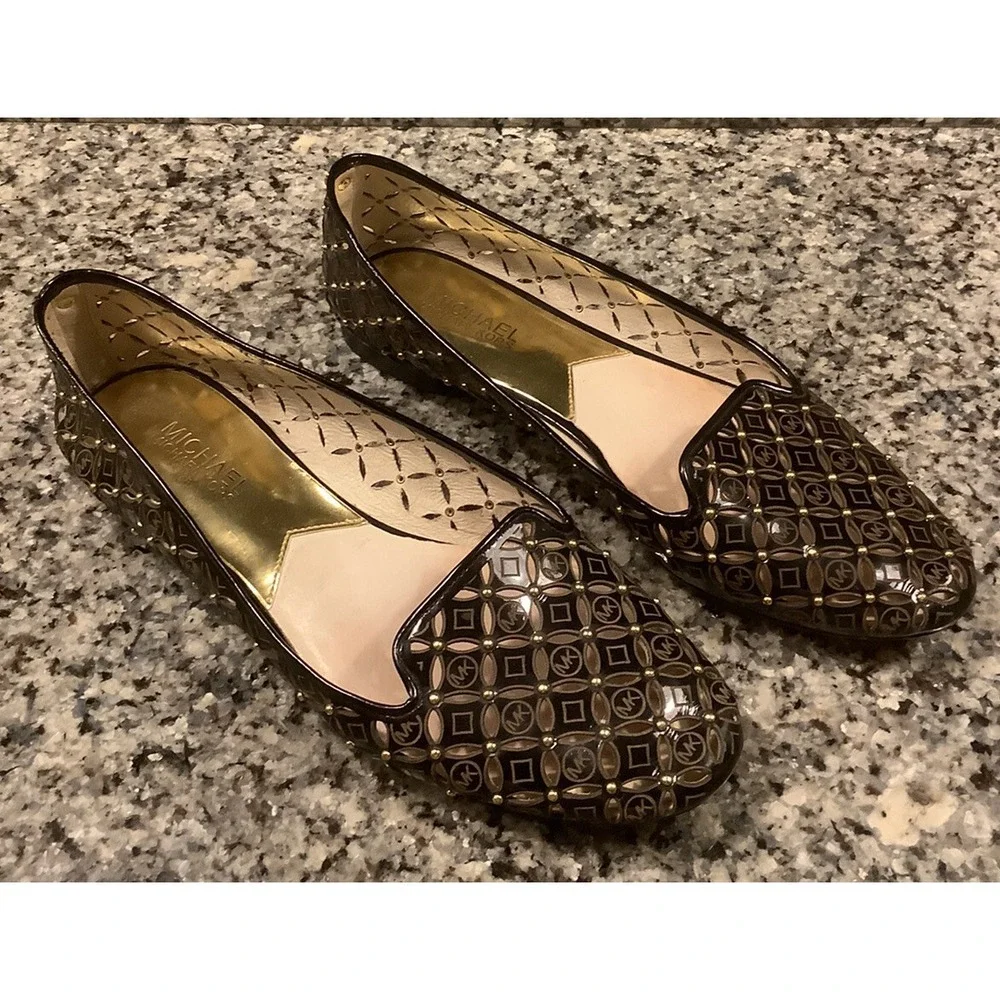 Michael Kors tan leather loafers Size 8.5M